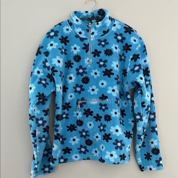 Cherokee Blue Patterned Fleece Pullover Size XL - Picture 1 of 6